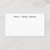 Pizza Italiaans restaurant Moderne Visitekaartjes (Achterkant)