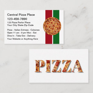 Pizza Italiaans Restaurant Thema Visitekaartjes