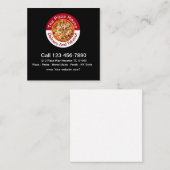 Pizza Italiaans restaurant Uniek design Vierkante Visitekaartje (Voorkant / Achterkant)