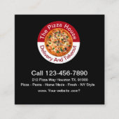 Pizza Italiaans restaurant Uniek design Vierkante Visitekaartje (Voorkant)