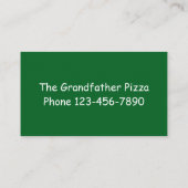 Pizza Italiaans restaurant Visitekaartje (Achterkant)