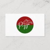 Pizza Italiaans Restaurant Visitekaartje Design (Achterkant)