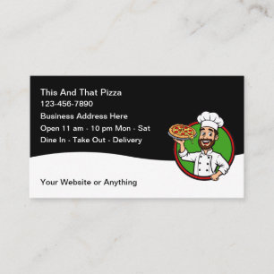 Pizza Italiaans Restaurant Zakelijke Kaarten Visitekaartje