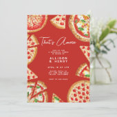 Pizza Italiaanse Dassen Amore Huwelijksrepetitie D Kaart (Staand voorkant)