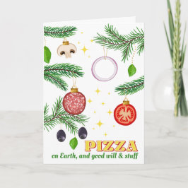 Pizza Italian restaurant catering Christmas Feestdagen Kaart