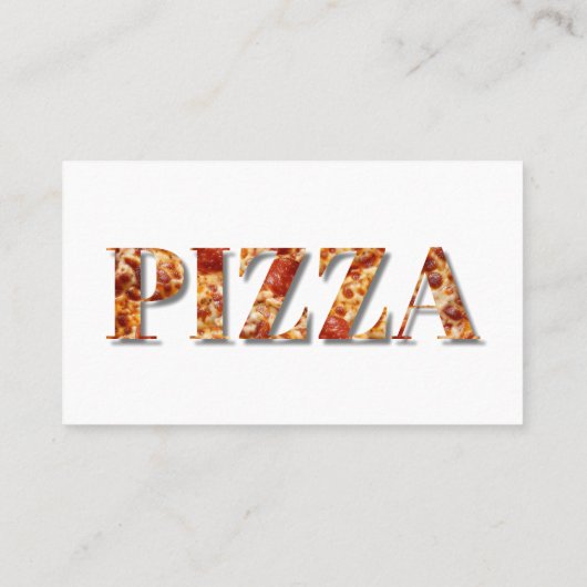 Pizza Italian Restaurant Theme Business Cards Visitekaartje (Achterkant)