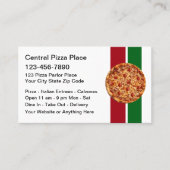 Pizza Italian Restaurant Theme Business Cards Visitekaartje (Voorkant)