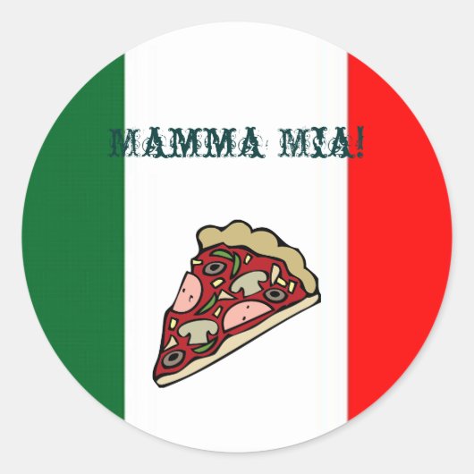 Pizza Italië Sticker (Voorkant)