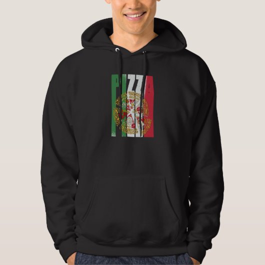 Pizza Italy Flag Pizzeria Pizza Baker Pizza Hoodie (Voorkant)