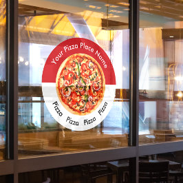 Pizza Italy Restaurant Theme Window Cling Decal