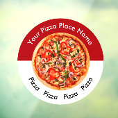 Pizza Italy Restaurant Theme Window Cling Decal (Vel 3)