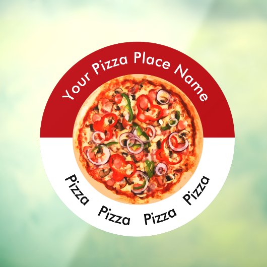 Pizza Italy Restaurant Theme Window Cling Decal (Vel 3)