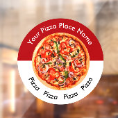 Pizza Italy Restaurant Theme Window Cling Decal (Vel 2)