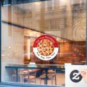 Pizza Italy Restaurant Window Cling Sjabloon Raamsticker (Cafe Raam)