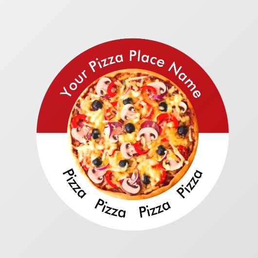 Pizza Italy Restaurant Window Cling Sjabloon Raamsticker (Vel)