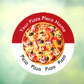 Pizza Italy Restaurant Window Cling Sjabloon Raamsticker (Vel 3)