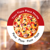 Pizza Italy Restaurant Window Cling Sjabloon Raamsticker (Vel 2)