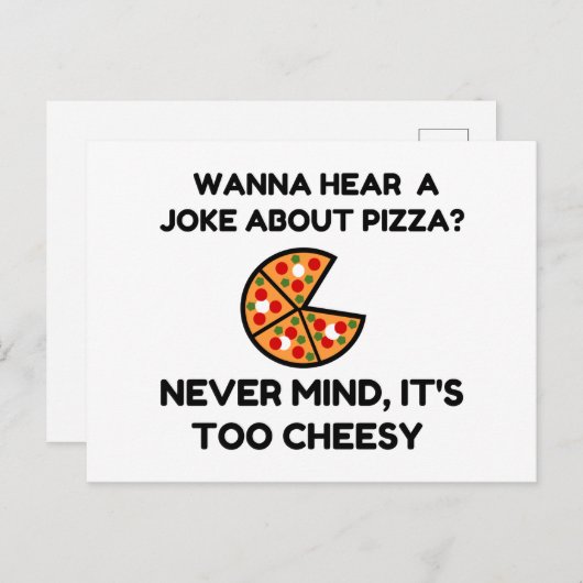 Pizza Joke Briefkaart (Voorkant / Achterkant)