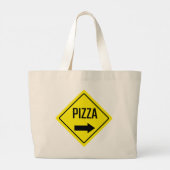 Pizza Jumbo Canvas tas (Achterkant)