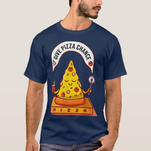 pizza kans op een grappige vrede , meditatiekanaal t-shirt