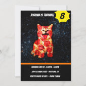 Pizza-kat in de ruimte kaart (Voorkant)