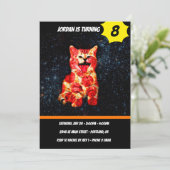 Pizza-kat in de ruimte kaart (Staand voorkant)