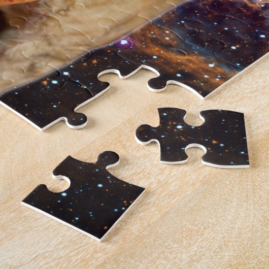 Pizza kat in ruimtesegment legpuzzel (Zijkant)