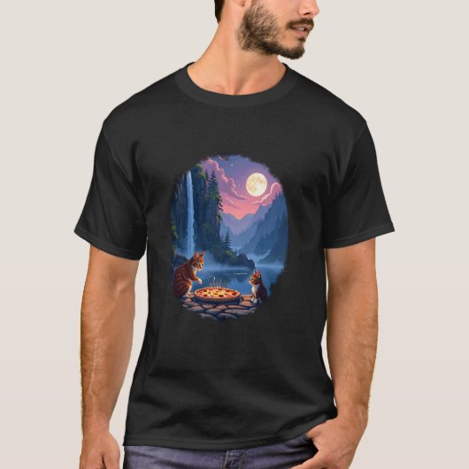 Pizza Kat Liefhebber T-shirt (Voorkant)