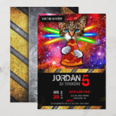 Pizza-kat met lasers kaart (Voorkant / Achterkant)