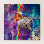 Pizza kat puzzle - 676 stuks legpuzzel (Horizontaal)