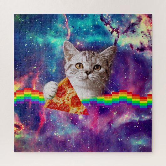 Pizza kat puzzle - 676 stuks legpuzzel (Verticaal)