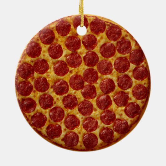 Pizza Keramisch Ornament (Achterkant)