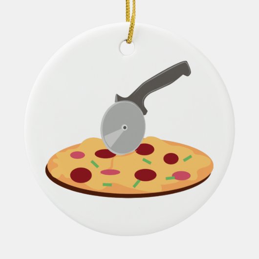 Pizza Keramisch Ornament (Voorkant)