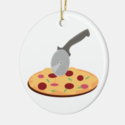 Pizza Keramisch Ornament (Links)