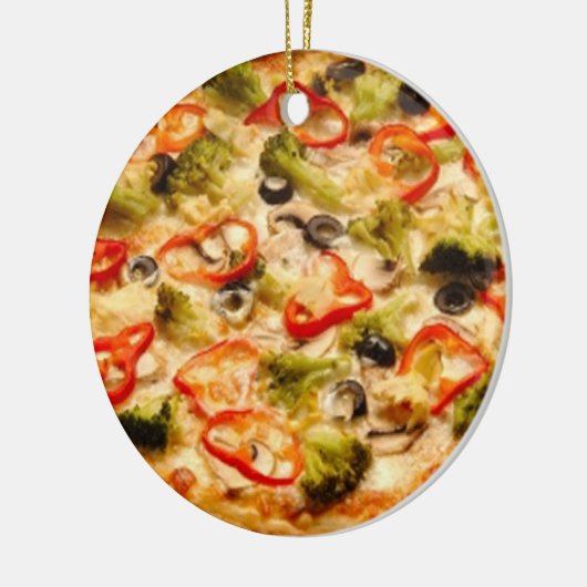 Pizza Keramisch Ornament (Links)