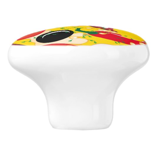 Pizza Keramische Knop (Zijkant)