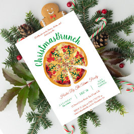 Pizza kerst Brunch Uitnodiging