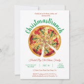 Pizza kerst Brunch Uitnodiging (Voorkant)