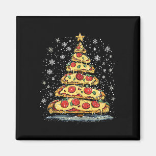 Pizza Kerstboom Fastfood Kerstmis voor mannen Vrou Magneet
