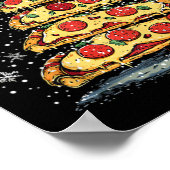 Pizza Kerstboom Fastfood Kerstmis voor mannen Vrou Poster (Hoek)