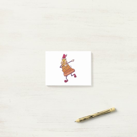 Pizza Kerstboom - Grappig Dabbend Eten Post-it® Notes (Op bureau)