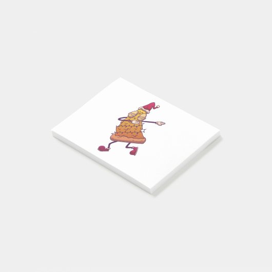 Pizza Kerstboom - Grappig Dabbend Eten Post-it® Notes (Schuin)