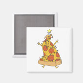 Pizza Kerstboom - Grappig Kersteten Magneet (Voorkant / Achterkant)