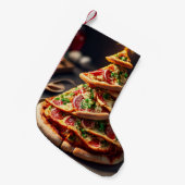 Pizza kerstboom kleine kerstsok (Voorkant (Hangend))