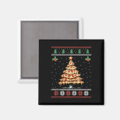 Pizza Kerstboom Lelijke Kersttrui Xmas F Magneet (Voorkant / Achterkant)
