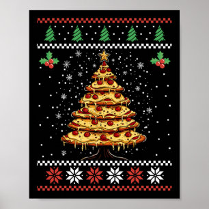 Pizza Kerstboom Lelijke Kersttrui Xmas F Poster