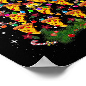 Pizza Kerstboom Licht Pizza Fastfood Liefhebber X Poster (Hoek)
