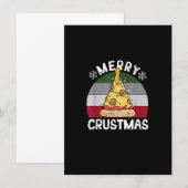 Pizza kerstboom met Italiaanse Fast Food Merry Kaart (Voorkant / Achterkant)