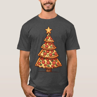Pizza Kerstboom vrienden T-shirt
