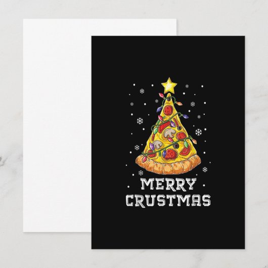 Pizza kerstboomlampjes met Mannen Kaart (Voorkant / Achterkant)